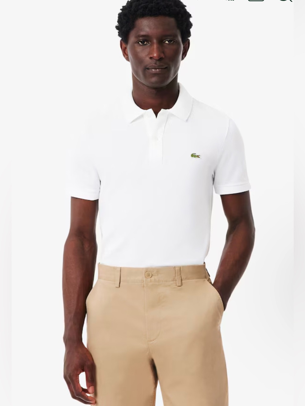 Lacoste Men's White Slim Fit  Polo L Large NWT